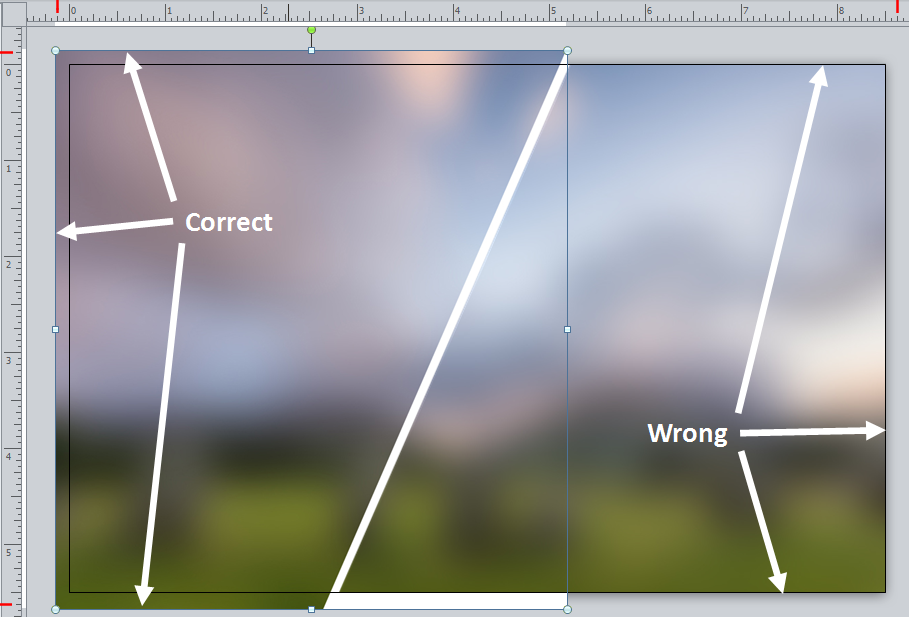 Publisher Adjusting Image Position Layout