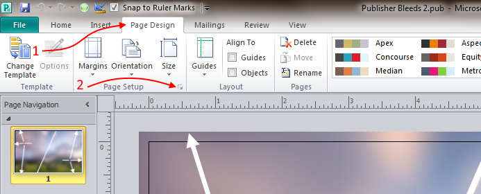Publisher Page Setup Part 1